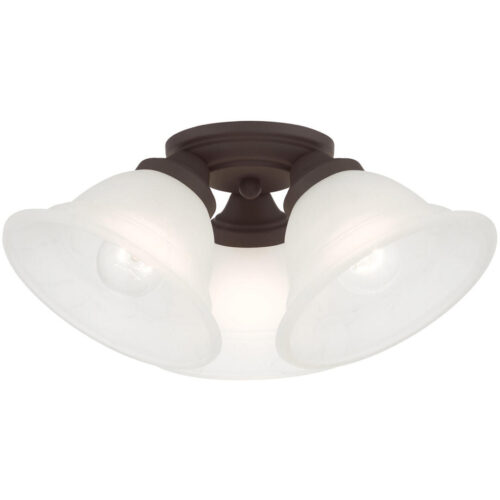 40727-07 3 Light Bronze Flush Mount-Lighting LumensBath/Flush Mounts