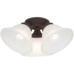 40727-07 3 Light Bronze Flush Mount-Lighting LumensBath/Flush Mounts