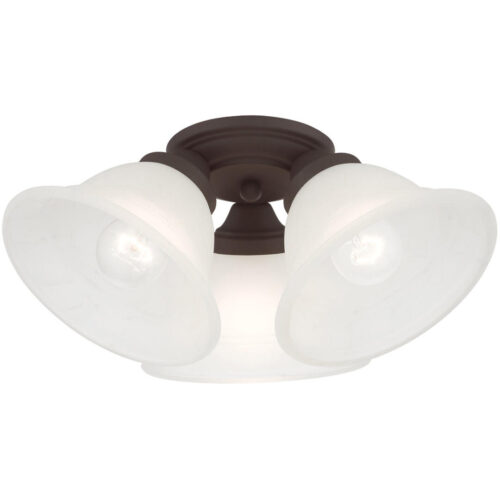 40727-07 3 Light Bronze Flush Mount-Lighting LumensBath/Flush Mounts