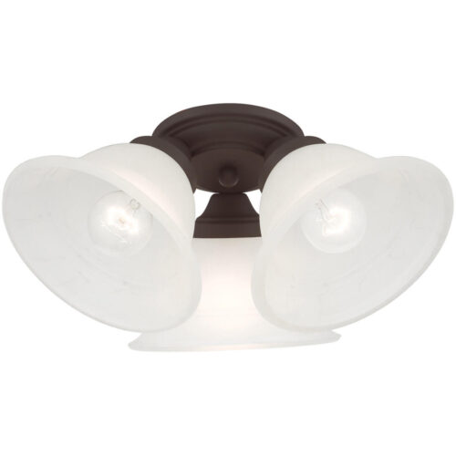 40727-07 3 Light Bronze Flush Mount-Lighting LumensBath/Flush Mounts