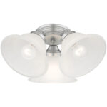 40727-81 3 Light Painted Satin Nickel Flush Mount-Lighting LumensBath/Flush Mounts