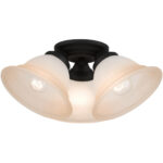 40729-04 3 Light Black Flush Mount-Lighting LumensBath/Flush Mounts