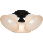 40729-04 3 Light Black Flush Mount-Lighting LumensBath/Flush Mounts