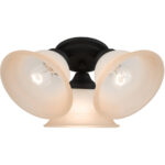 40729-04 3 Light Black Flush Mount-Lighting LumensBath/Flush Mounts