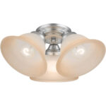 40729-81 3 Light Painted Satin Nickel Flush Mount-Lighting LumensBath/Flush Mounts