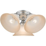 40729-81 3 Light Painted Satin Nickel Flush Mount-Lighting LumensBath/Flush Mounts