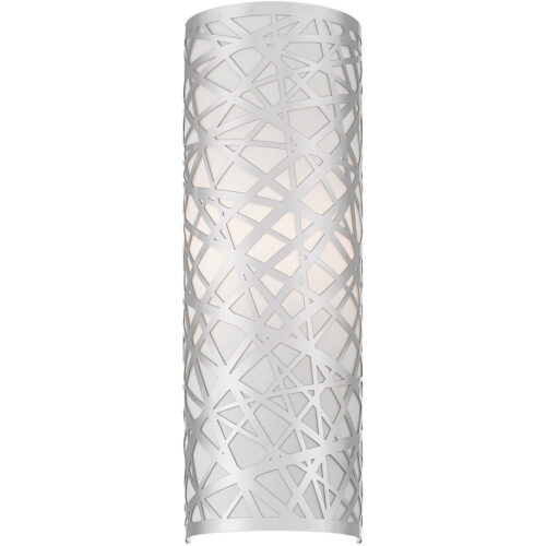 5 inch 1 Light Polished Chrome ADA Wall Sconce with Off-White Fabric Hardback Shade Inside Shade-Lighting LumensWall Sconces