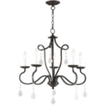 5 Light English Bronze Chandelier with Steel base material-Lighting LumensChandeliers