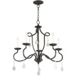 5 Light English Bronze Chandelier with Steel base material-Lighting LumensChandeliers