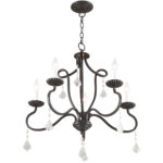 5 Light English Bronze Chandelier with Steel base material-Lighting LumensChandeliers