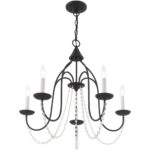 5 Light Black Chandelier with Steel base material-Lighting LumensChandeliers