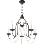 5 Light English Bronze Chandelier with Steel base material-Lighting LumensChandeliers