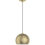 40801-01 1 Light Antique Brass Pendant-Lighting LumensPendant Lights