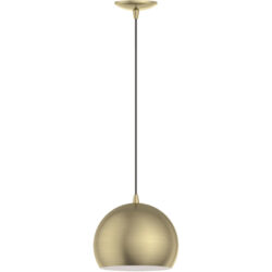 40801-01 1 Light Antique Brass Pendant-Lighting LumensPendant Lights