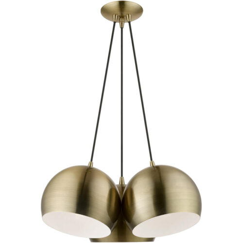 40803-01 3 Light Antique Brass Multi Pendant-Lighting LumensPendant Lights