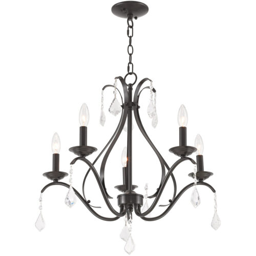 5 Light English Bronze Chandelier with Steel base material-Lighting LumensChandeliers