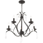 5 Light English Bronze Chandelier with Steel base material-Lighting LumensChandeliers