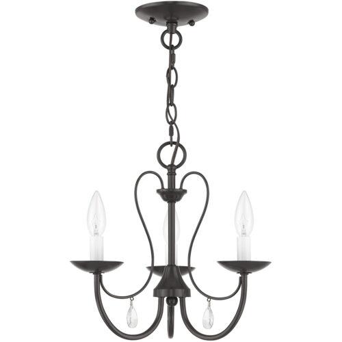 3 Light English Bronze Chandelier with Steel base material-Lighting LumensChandeliers