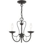 3 Light English Bronze Chandelier with Steel base material-Lighting LumensChandeliers