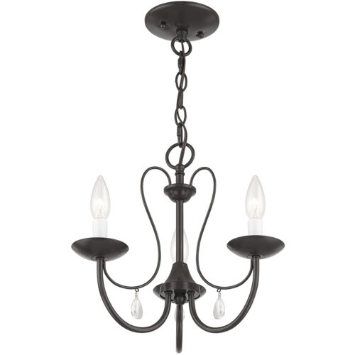 3 Light English Bronze Chandelier with Steel base material-Lighting LumensChandeliers