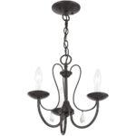 3 Light English Bronze Chandelier with Steel base material-Lighting LumensChandeliers