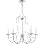 5 Light Polished Chrome Chandelier with Steel base material-Lighting LumensChandeliers