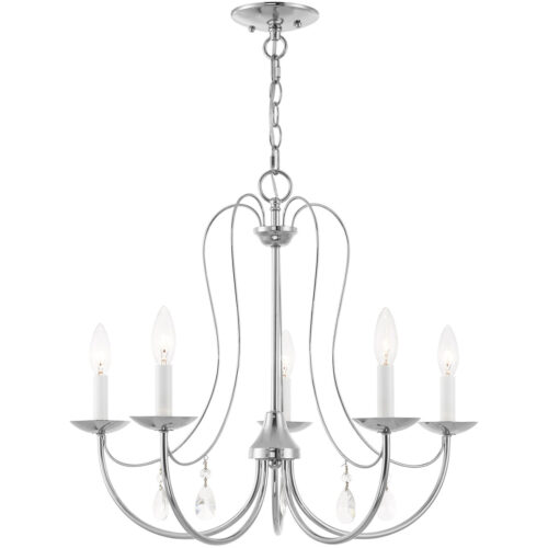 5 Light Polished Chrome Chandelier with Steel base material-Lighting LumensChandeliers