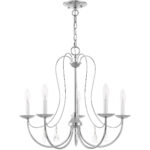 5 Light Polished Chrome Chandelier with Steel base material-Lighting LumensChandeliers