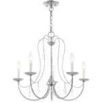 5 Light Polished Chrome Chandelier with Steel base material-Lighting LumensChandeliers