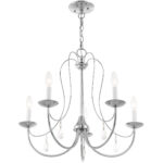 5 Light Polished Chrome Chandelier with Steel base material-Lighting LumensChandeliers