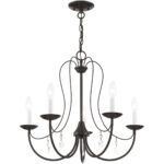 5 Light English Bronze Chandelier with Steel base material-Lighting LumensChandeliers