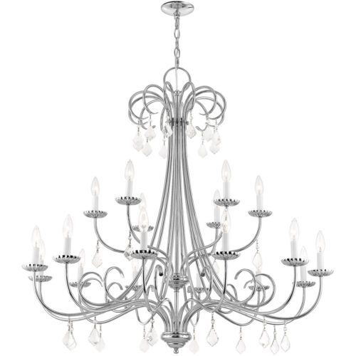 18 Light Polished Chrome Foyer Chandelier with Steel base material-Lighting LumensChandeliers