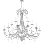 18 Light Polished Chrome Foyer Chandelier with Steel base material-Lighting LumensChandeliers