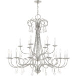 18 Light Brushed Nickel Foyer Chandelier with Steel base material-Lighting LumensChandeliers