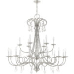 18 Light Brushed Nickel Foyer Chandelier with Steel base material-Lighting LumensChandeliers