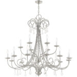 18 Light Brushed Nickel Foyer Chandelier with Steel base material-Lighting LumensChandeliers