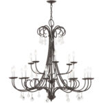 18 Light English Bronze Foyer Chandelier with Steel base material-Lighting LumensChandeliers