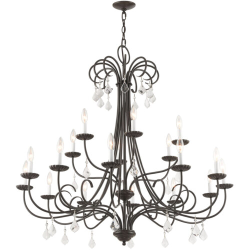 18 Light English Bronze Foyer Chandelier with Steel base material-Lighting LumensChandeliers