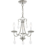 3 Light Polished Chrome Mini Chandelier with Steel base material-Lighting LumensChandeliers