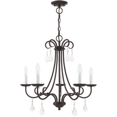 5 Light English Bronze Chandelier with Steel base material-Lighting LumensChandeliers