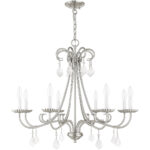 8 Light Brushed Nickel Chandelier with Steel base material-Lighting LumensChandeliers