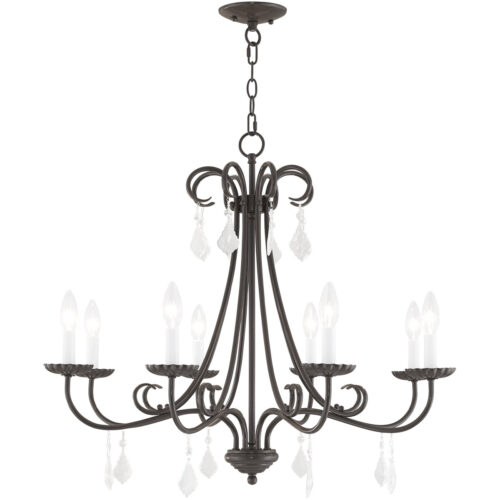 8 Light English Bronze Chandelier with Steel base material-Lighting LumensChandeliers