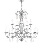 15 Light Polished Chrome Foyer Chandelier with Steel base material-Lighting LumensChandeliers