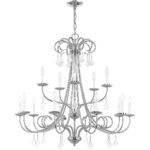 15 Light Polished Chrome Foyer Chandelier with Steel base material-Lighting LumensChandeliers