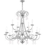 15 Light Polished Chrome Foyer Chandelier with Steel base material-Lighting LumensChandeliers