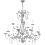 15 Light Polished Chrome Foyer Chandelier with Steel base material-Lighting LumensChandeliers