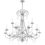 15 Light Polished Chrome Foyer Chandelier with Steel base material-Lighting LumensChandeliers