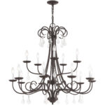 15 Light English Bronze Foyer Chandelier with Steel base material-Lighting LumensChandeliers