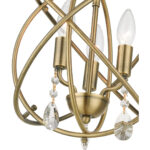 40903-01 3 Light Antique Brass Convertible Chandelier / Semi Flush-Lighting LumensSemi Flush