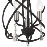 40903-04 3 Light Black Convertible Chandelier / Semi Flush-Lighting LumensSemi Flush